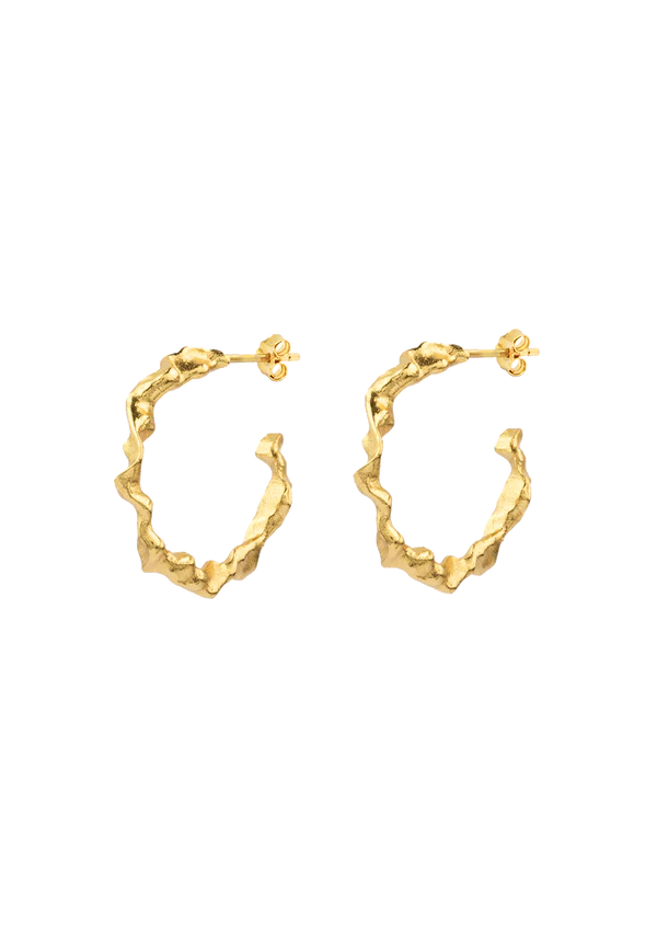 HOUSE OF VINCENT shaman hoop earrings L gilded