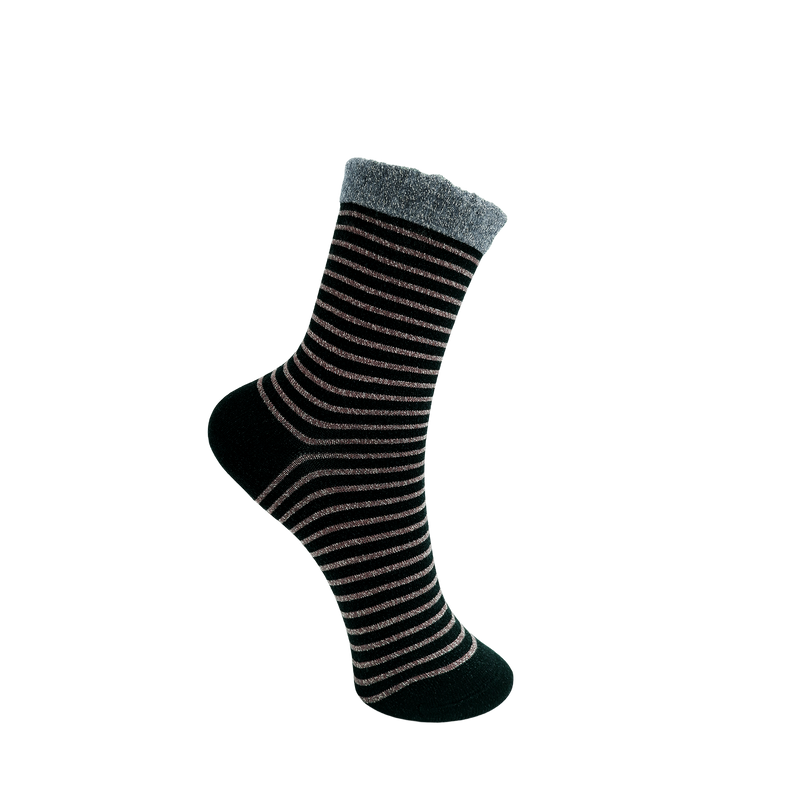 BLACK COLOUR Flash stripe socks black