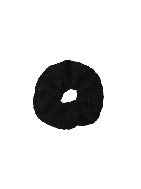 BLACK COLOUR marga knitted scrunchie black