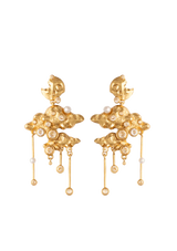 HOUSE OF VINCENT cosmic cascade earring gilded