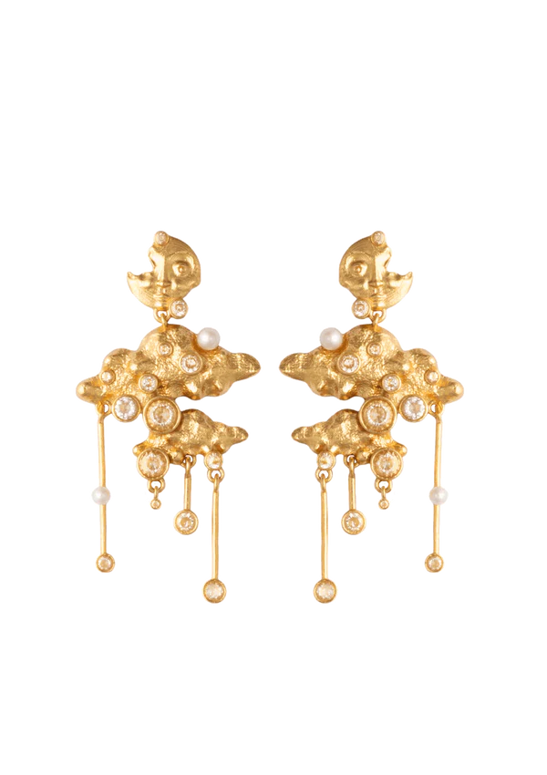 HOUSE OF VINCENT cosmic cascade earring gilded