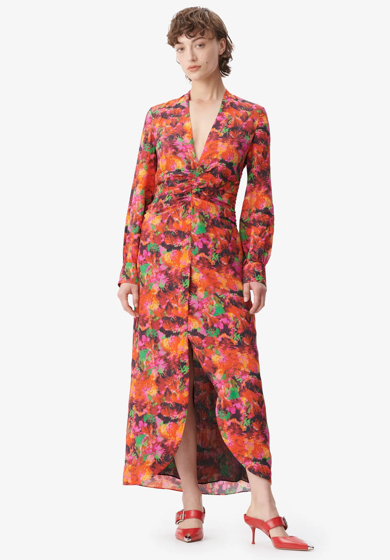 LALA BERLIN DAMALA DRESS SHIBORI FLOWER