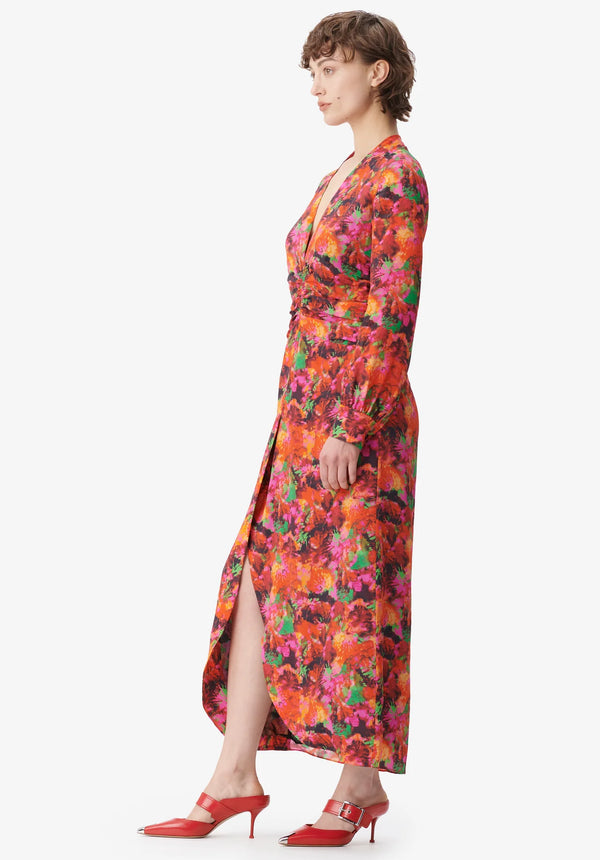 LALA BERLIN DAMALA DRESS SHIBORI FLOWER