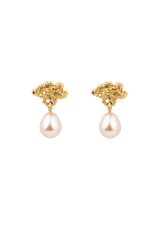 HOUSE OF VINCENT hollow cloud earrings gilded