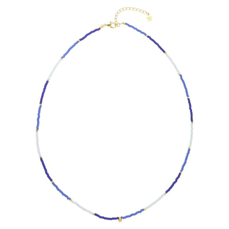 NUNI COPENHAGEN Line necklace blue