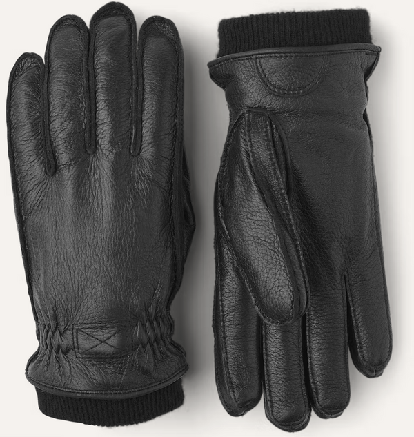 HESTRA Olav Black Leather Glove