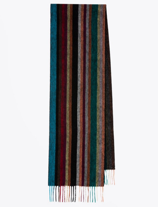 PAUL SMITH allover stripe wool scarf