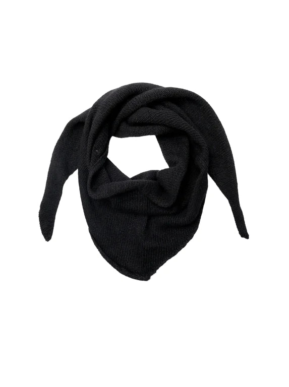 BLACK COLOUR BCTRIANGLE KNITTED SCARF BLACK