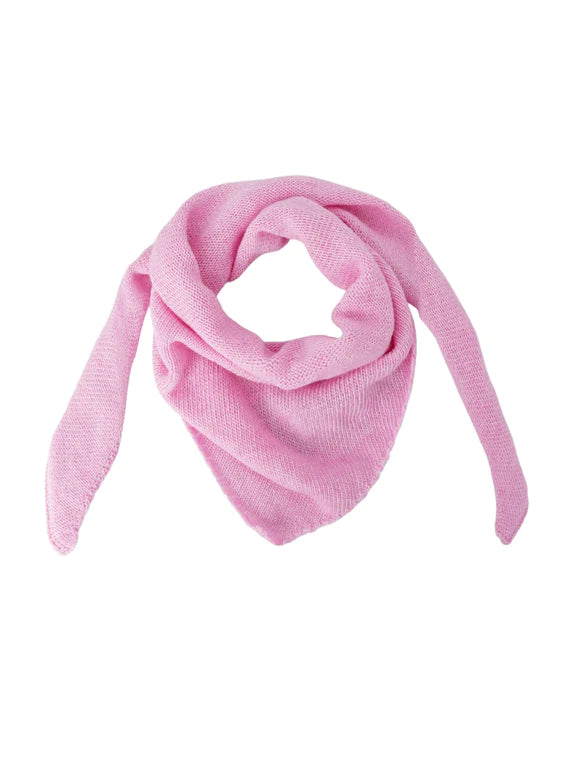 BLACK COLOUR TRIANGLE KNITTED SCARF L PINK