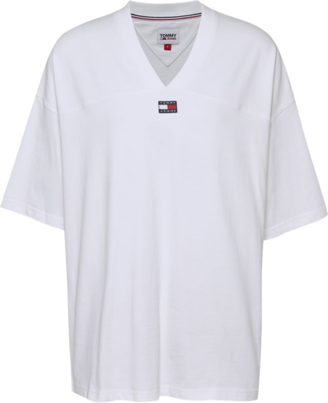 TOMMY JEANS TJW OVR XS BADGE TEE WHITE