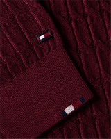 TOMMY HILFIGER GARMENT DYED CABLE CREW NECK