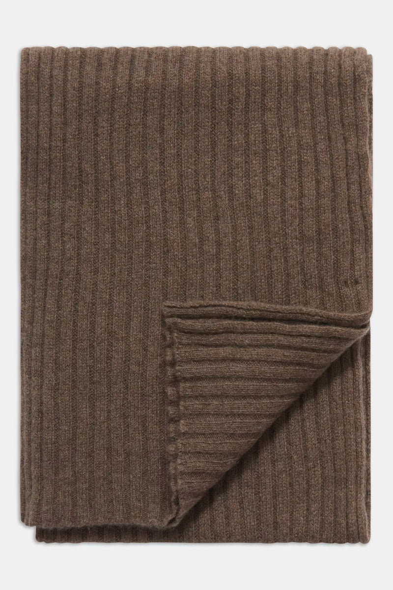 OSCAR JACOBSON KNITTED SCARF BEIGE