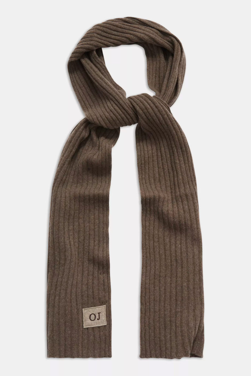 OSCAR JACOBSON KNITTED SCARF BEIGE