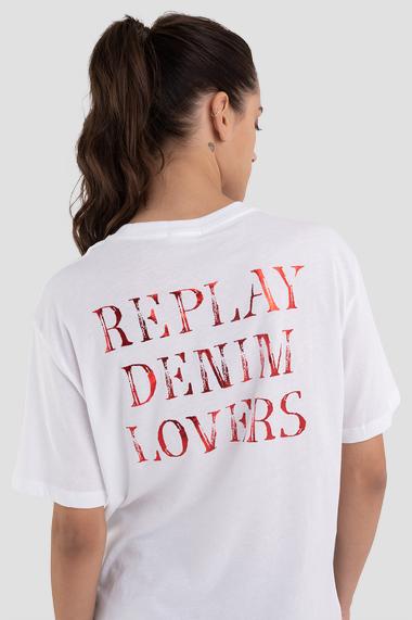 REPLAY SNAKE AND ROSE T-SHIRT