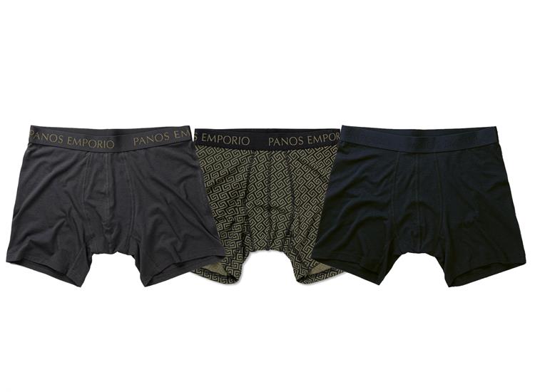 PANOS EMPORIO UNDERWEAR 3 PACK GREEN MIX BAMBOO BOXERS