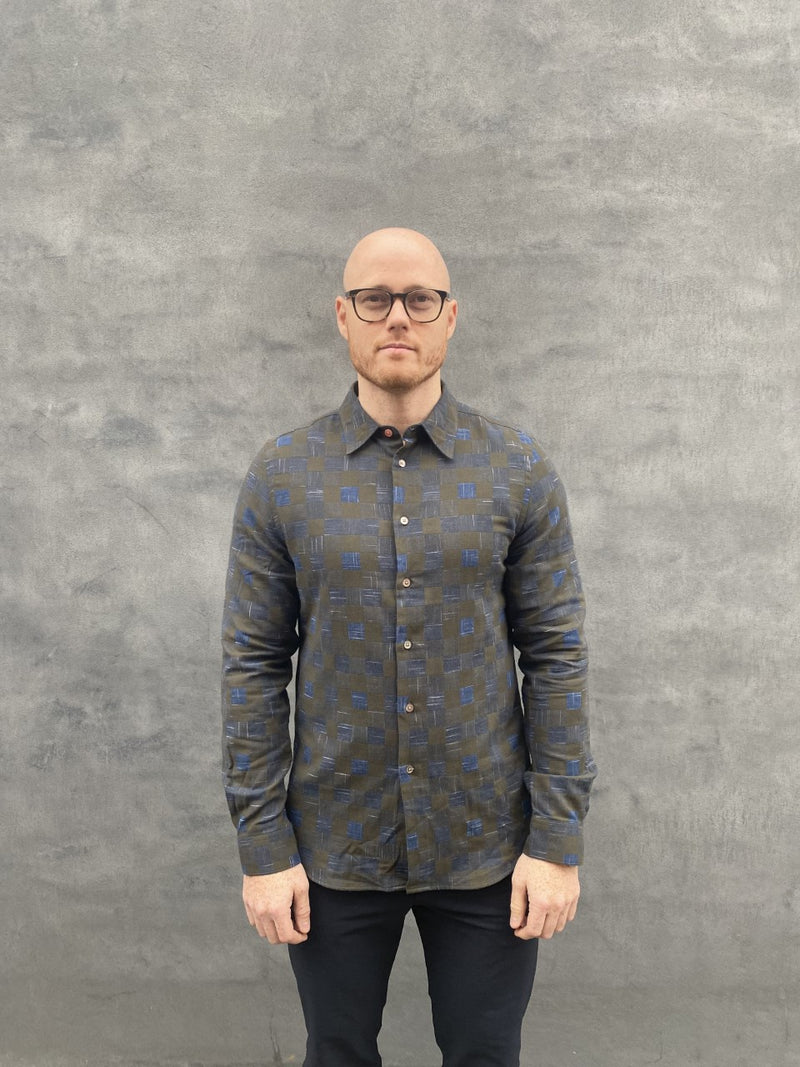 Paul Smith MENS SHIRT LS TAILORED OLIVEN